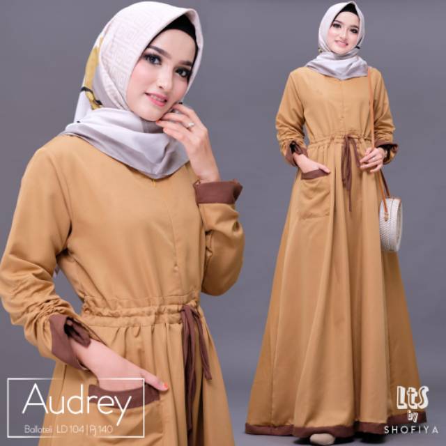 Gamis dress audrey | bahan Balotelli