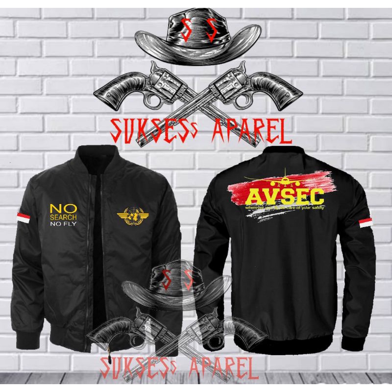 jaket avsec bomber/penerbangan