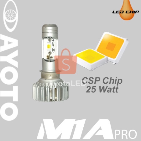 Lampu Motor LED AYOTO M1A Pro H6/T19/M5 Hi-Lo AC DC Original