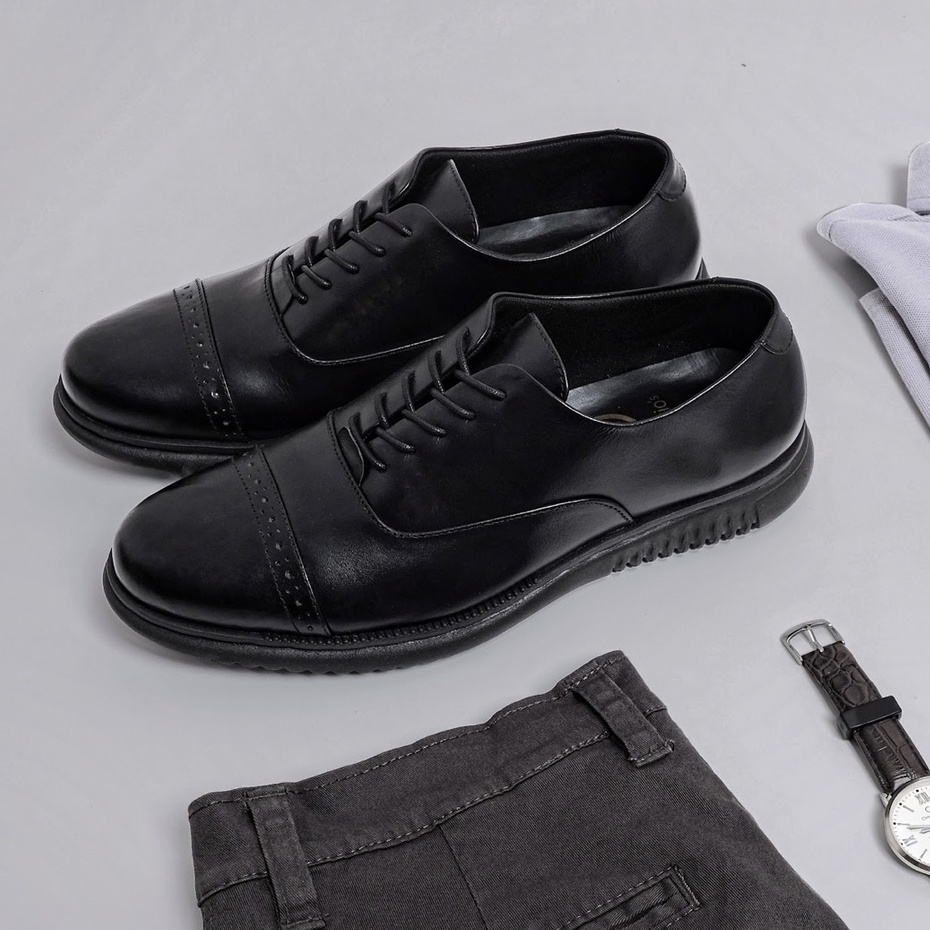 EINSTEN BLACK (KULIT ASLI) |MNM x Kenzio| Sepatu Pantofel Pria Formal / Kantor ORIGINAL