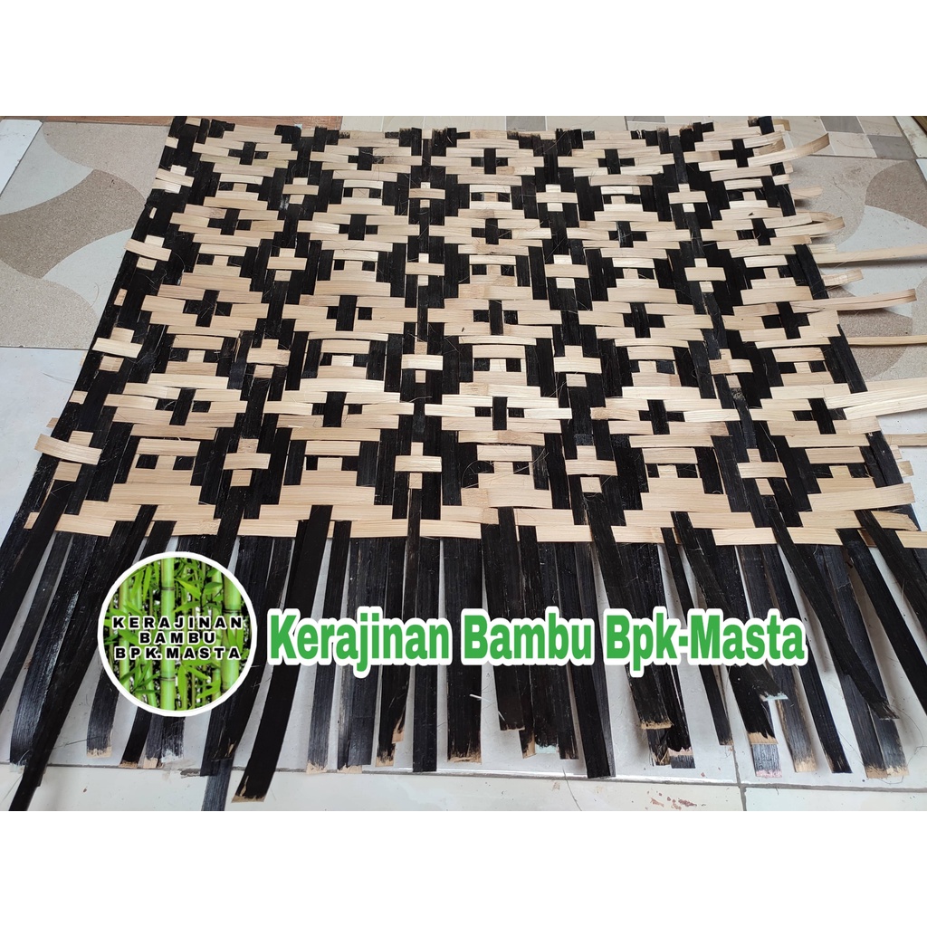 Kerajinan Anyaman Bambu Bilik Dekorasi Rumah Warna Hitam Harga Permeter