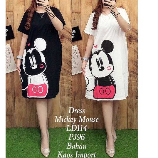 Koleksi Terbaru.. Dres mickeymouse fz daster import dress kaos import Mickey mouse Disney korea dast