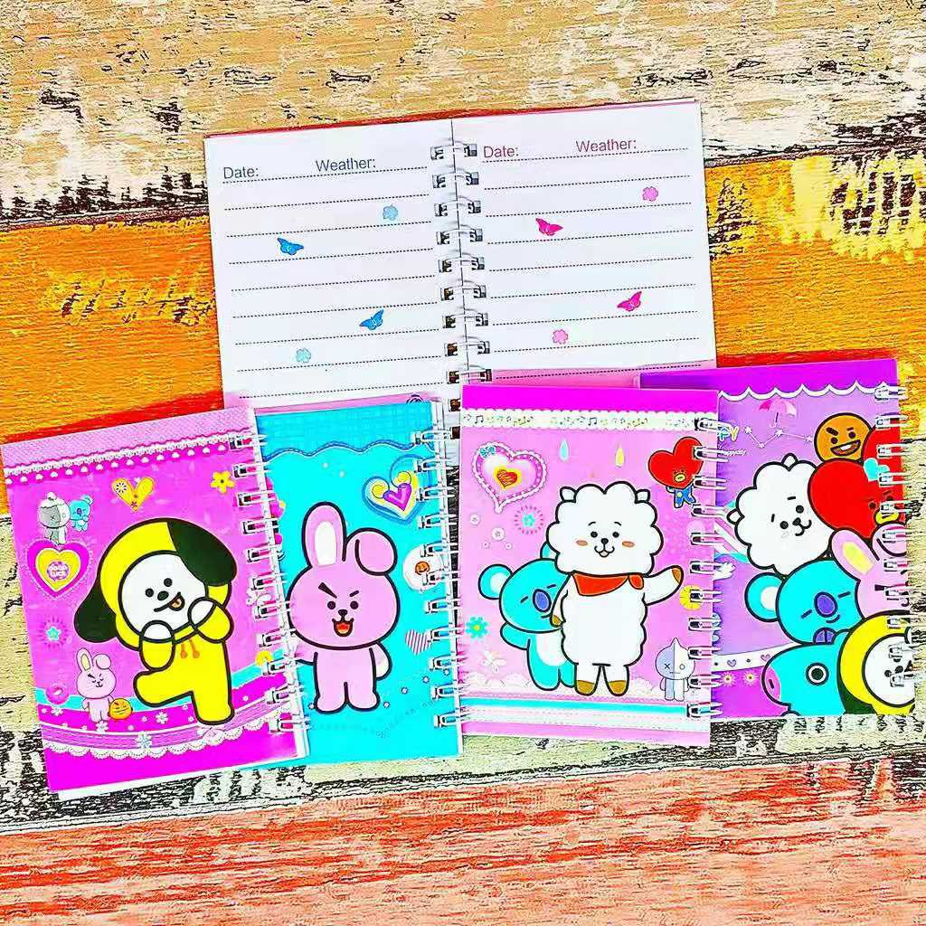 NOTEBOOK RING MINI FULL MOTIF A7 KARTUN / BUKU TULIS NOTEBOOK / BUKU KECIL NOTEBOOK AESTHETIC