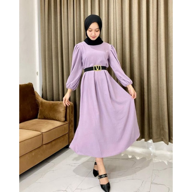 DEWI MIDI DRESS CRINCLE AIRFLOW