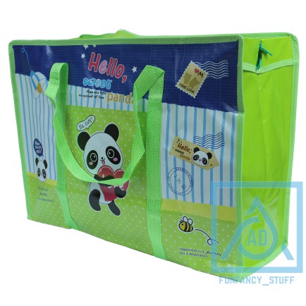 TAS KARUNG TALI LINGKAR UKURAN 38X50X25 CM KANTONG DEPAN MOTIF DAN WARNA RANDOM