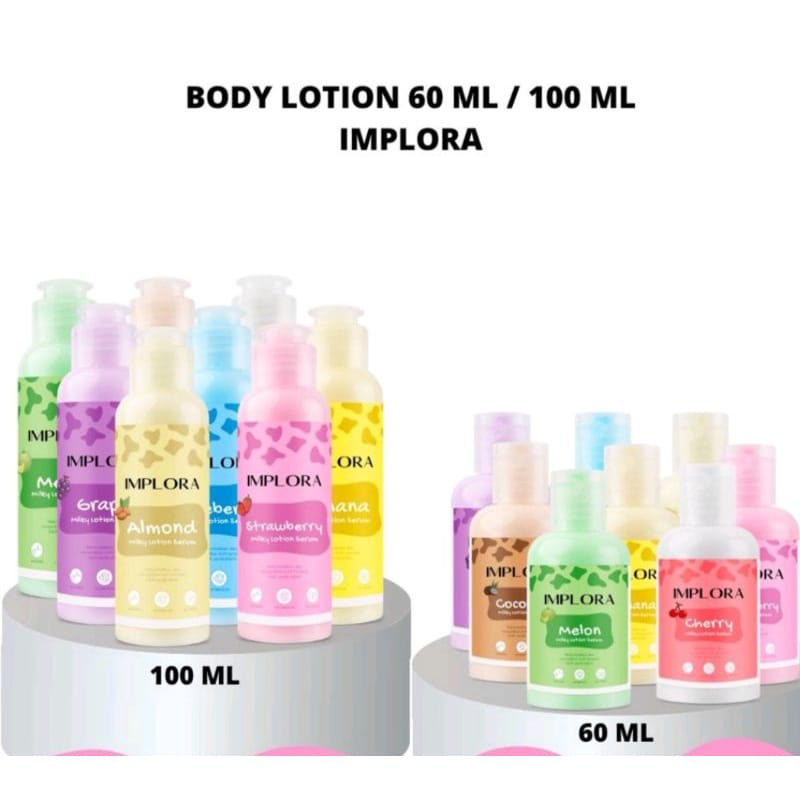 terbaru paling murah IMPLORA MILKY LOTION SERUM 60ML - 100ML (NEW) bisa bayar ditempat