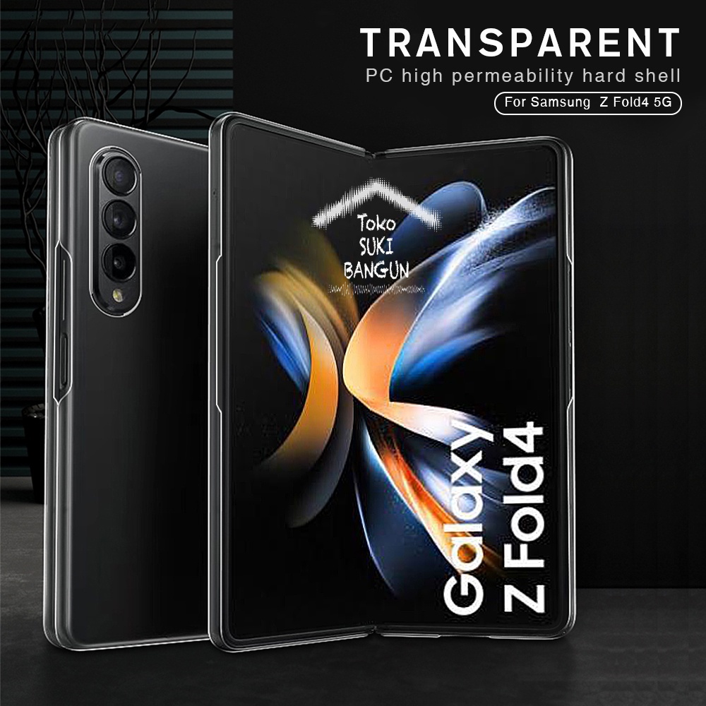 Case Samsung Galaxy Z Fold4 Fold 4 Hard Transparent Clear Cover Pouch Protector Casing ZFO4-001