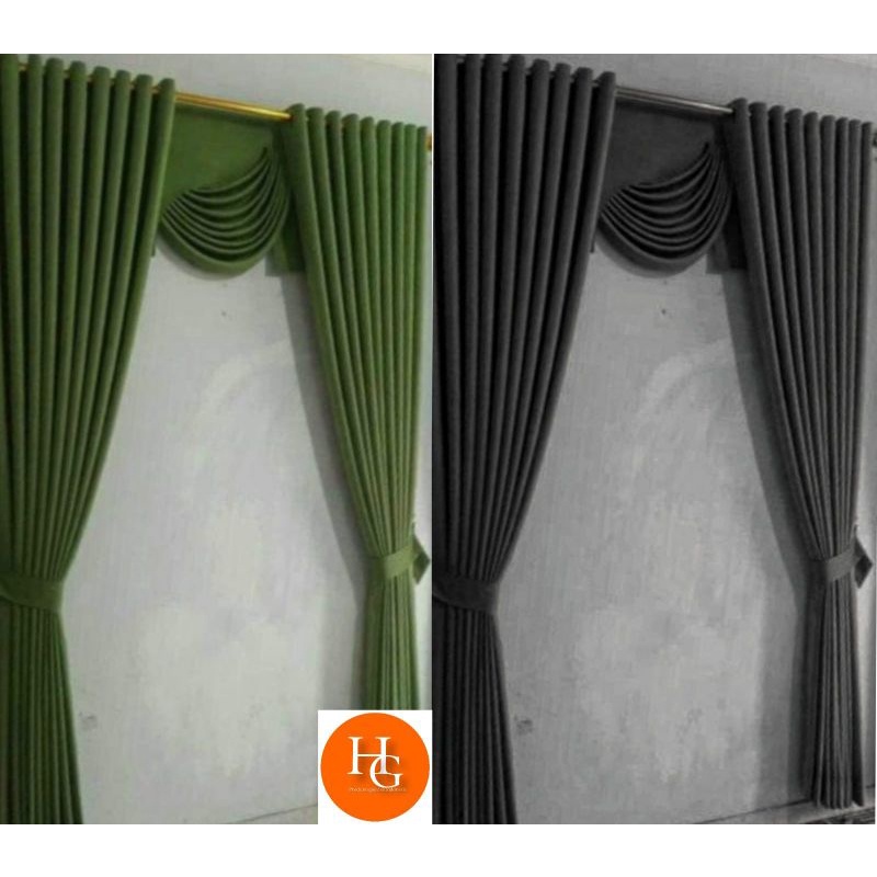 Gorden Blackout Import Tebal Minimalis Model Glombang Spanyol Rumbai Terbaru