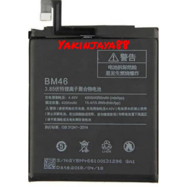 Baterai Batere Battery Xiomi Original Bn46 / Redmi Note 3 / Redmi Note 3Pro