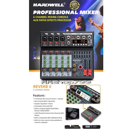 Mixer Audio Hardwell Reverb6 / Reverb6 (Original) Bluetooth Soundcard