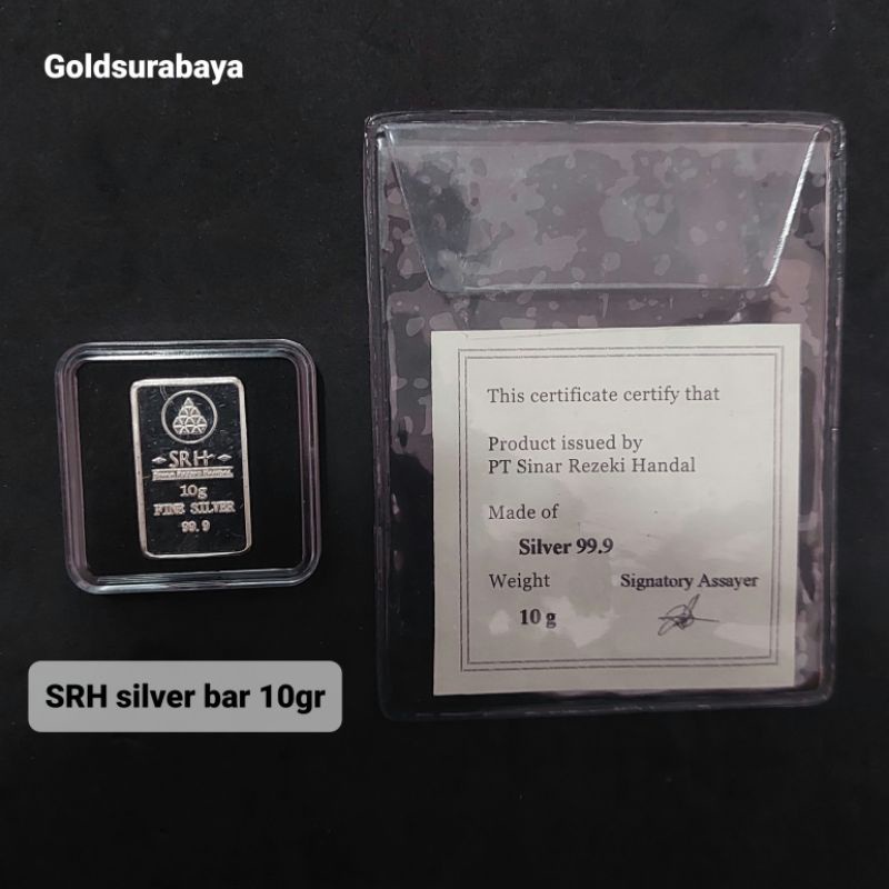 Perak Batangan Srh 10gr Silver not antam isilver alfath nadir rcm pamp