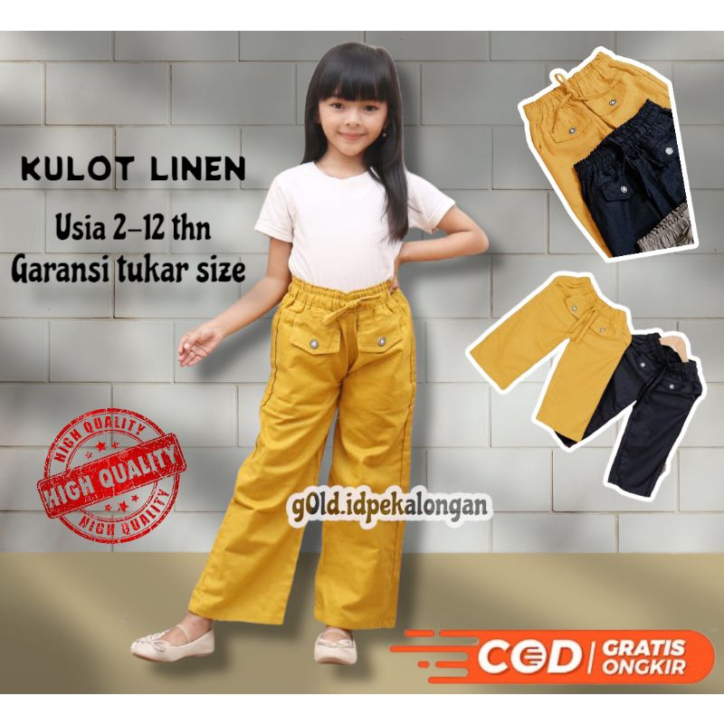 (BISA COD) KULOT ANAK LINEN IMPORT|| KULOT|| CELANA ANAK|| PAKAIAN ANAK PEREMPUAN|| KULOT LINEN|| KULOT LINEN PREMIUM|| || KULOT ANAK|| ANAK|| IMPORT||