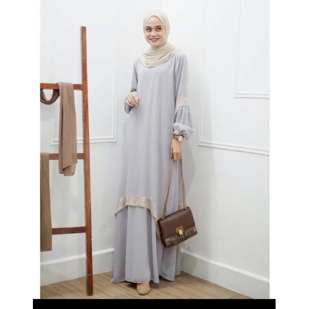 Gamis Malaysia Renda Tangan Balon