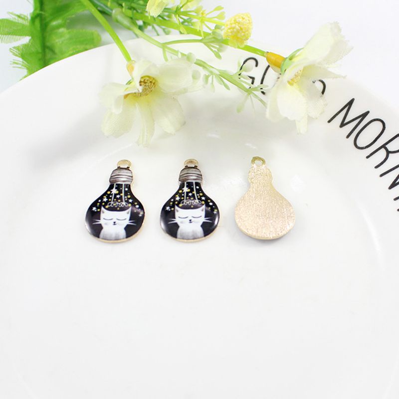 Siy Anting Tusuk Gantung Bahan Alloy Desain Kucing Enamel Untuk Wanita Charms