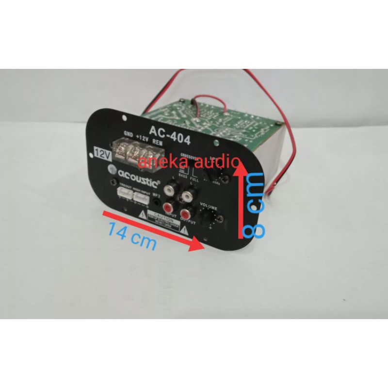 Kit basstube aktif monoblock ACOUSTIC AC-404 stereo 12volt