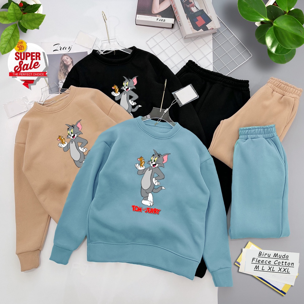 🅳🅵 Sweater Tom &amp; Jerry Cartoon | Sweter Pria &amp; Wanita | Dhea Fashion