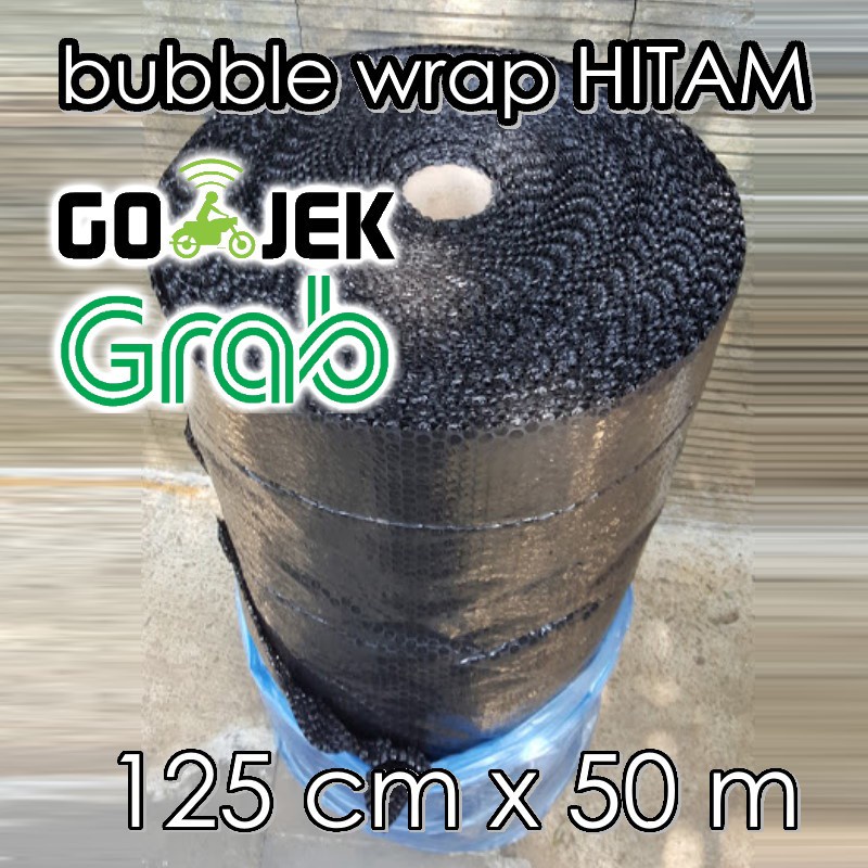 

BUBBLE WRAP BIASA HITAM 125cm x 50m Buble Wrapping Tebal Pack Eceran Murah Black