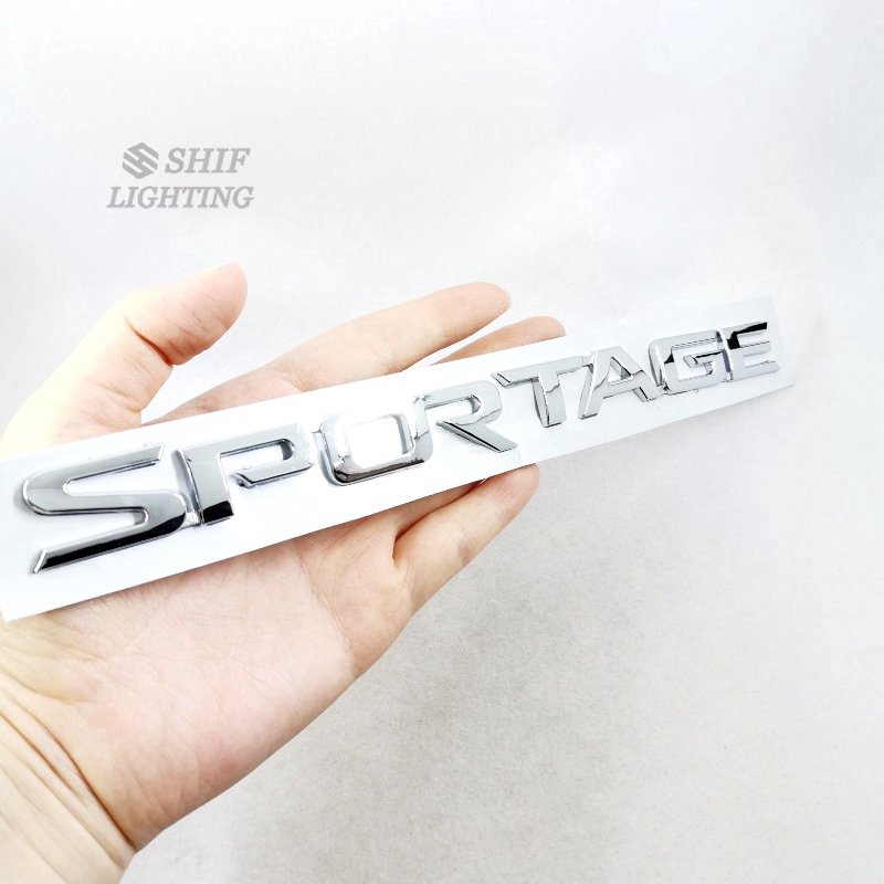 1pc Stiker Emblem Badge Tulisan Sportage Bahan Abs Untuk Bagasi Belakang Mobil Kia Sportage