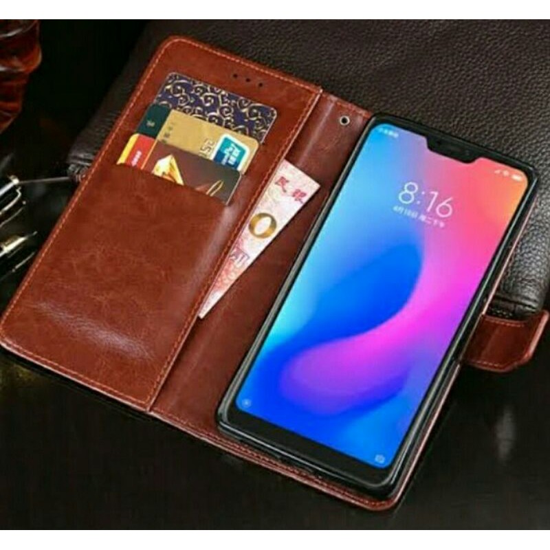 Case Vivo Y81/Y83 Leather Flip Cover Wallet Case Kulit Casing Dompet