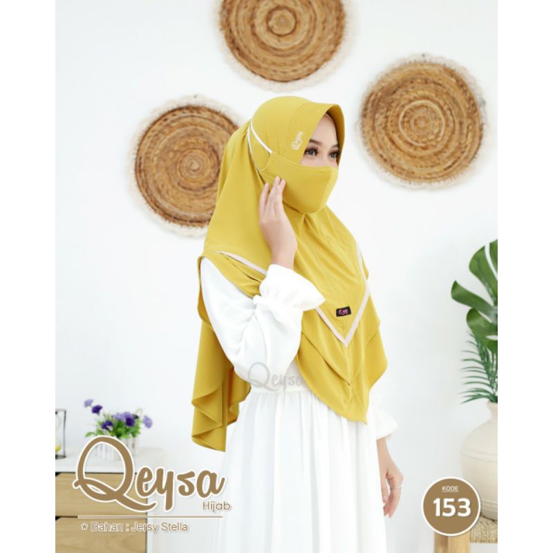 Qeysa hijab original / Qeysa hijab kode 153 / jilbab Qeysa free masker