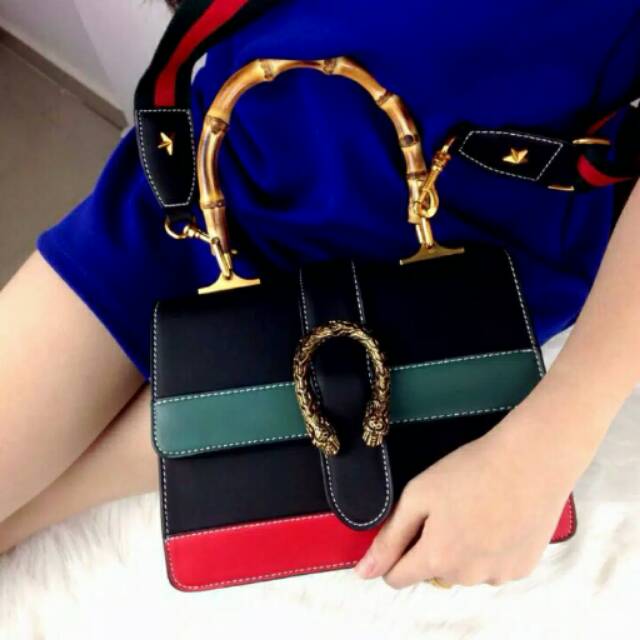 Tas gucci dionysus bamboo stripe handle