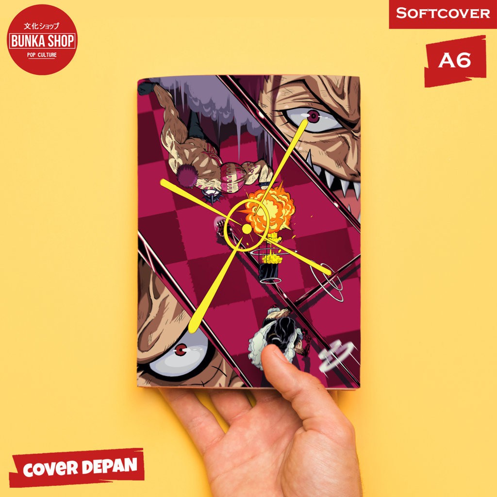 

Pocket Note Anime One Piece Luffy VS Katakuri Softcover A6 Buku Tulis Catatan Murah