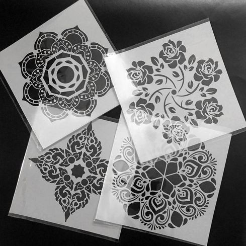 Plastic Stencil - Stensil Dekorasi Motif_MANDALA08