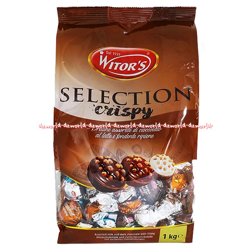 Witor's Golden Chocolate 1kg Golden Selection Crispy Cokelat Isi Krim Witors Gold Coklat Krispy Wintor's Wintors Gold 1 kg