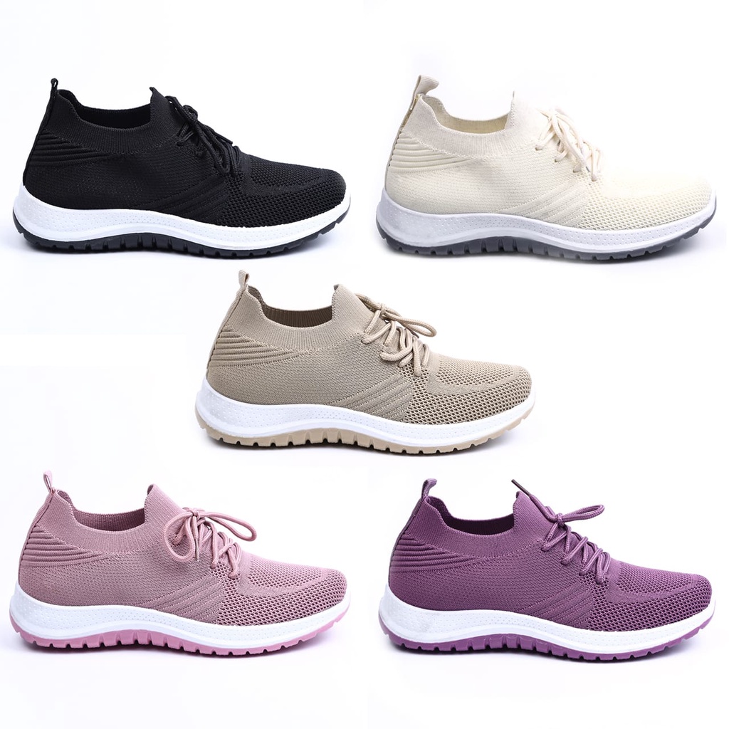 Sneakers Wanita Sepatu Canvas Sports Shoes Olahraga Sekolah Cewek Shoes - A1072