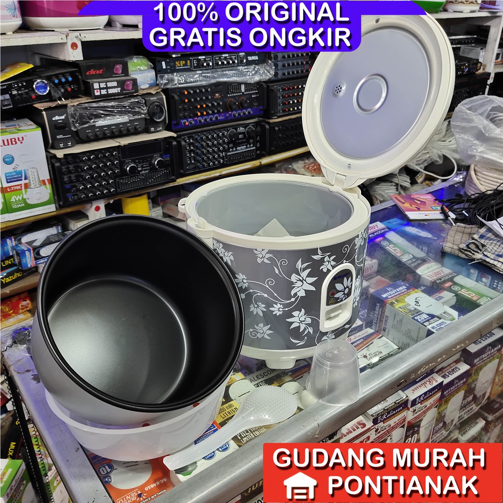 Ricecooker Miyako Mcm 528 1,8liter Silver Classic Magic Com Penanak nasi Anti lengket