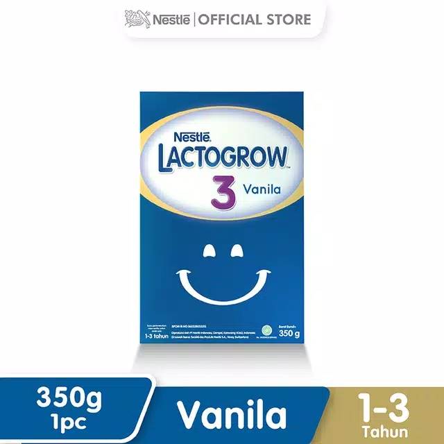 

Nestle Lactogrow 3 Susu Pertumbuhan Rasa Vanila 1-3 Tahun Box 350gr