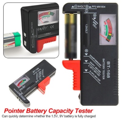Battery Tester BT-168 MANUAL 9V 1.5V AA AAA C Cek Tes High Quality