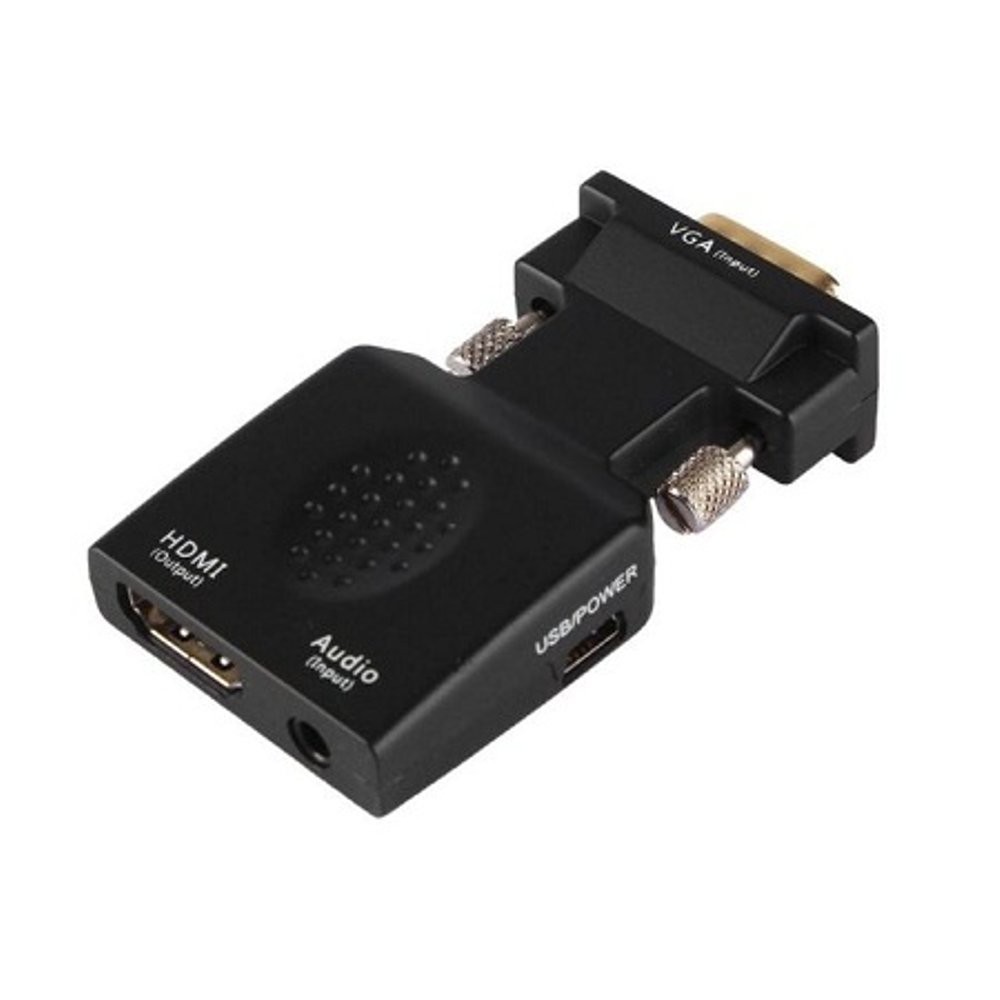 VGA Male To HDMI Female Converter Adapter 1080P Stereo Audio Output USB Power