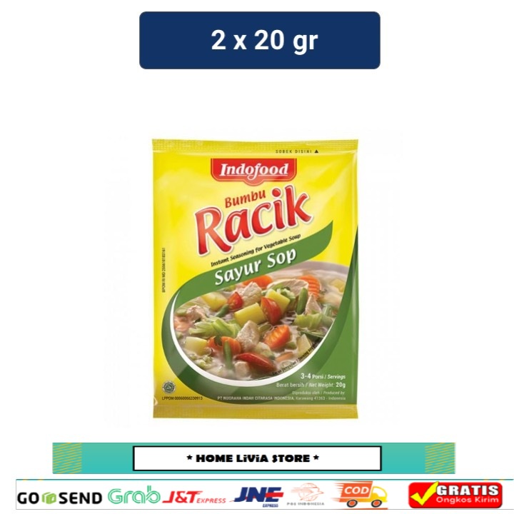 

Indofood Bumbu Racik Sayur Sop 2 x 20 gr