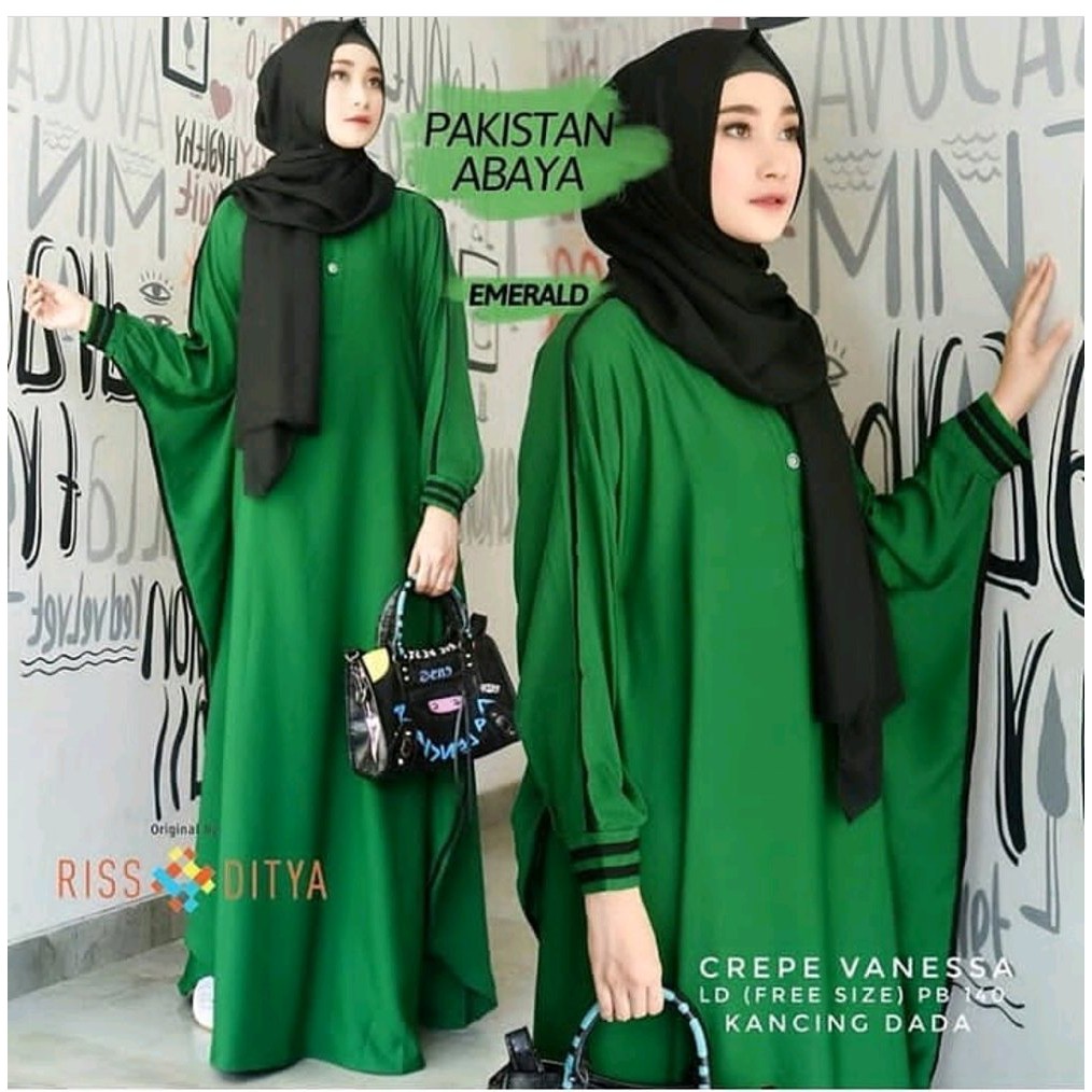  Baju  Muslim Abaya  Bordir Gamis Maxi Dress Arab Saudi  