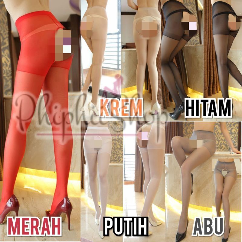 Sexy Stocking Stoking Wanita Kerja Kantor Model Celana Pantyhose Open Crotch