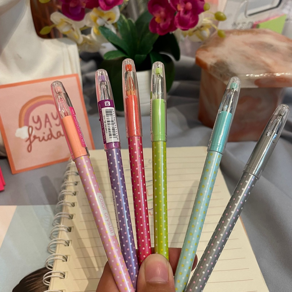 

PEN GEL POLKADOT 1 SET PULPEN TINTA PENA MURAH READY COD BERKUALITAS GROSIR