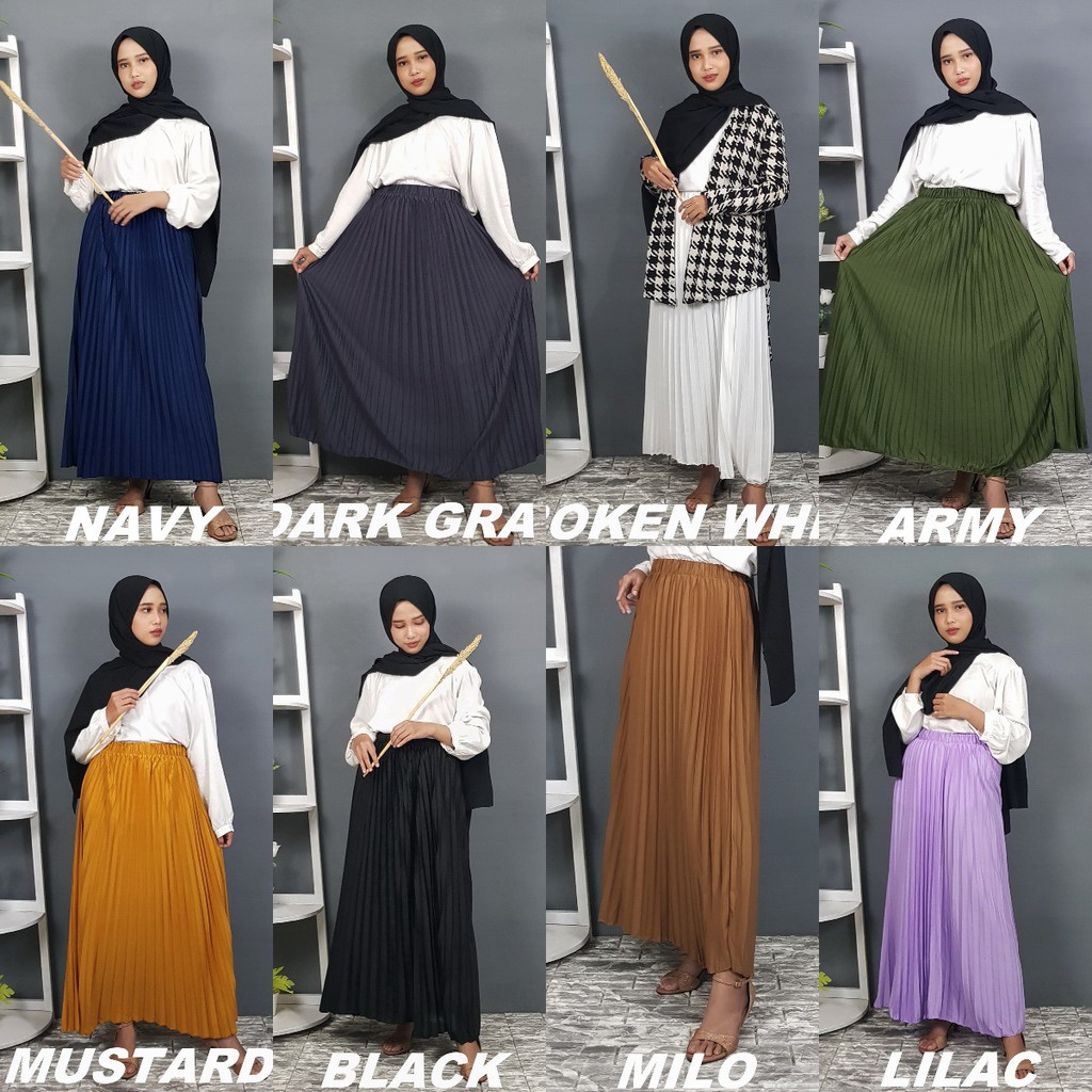 Rok Plisket Mayung Premium