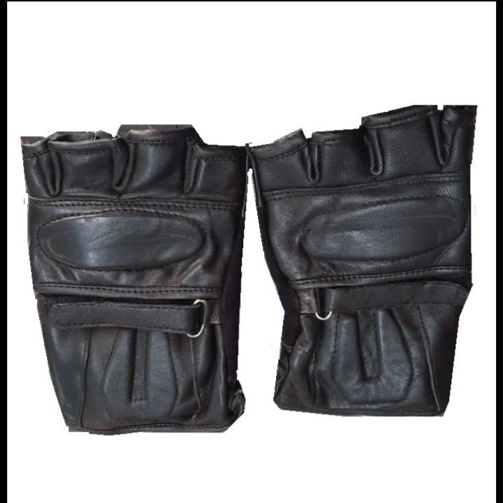 Gloves Sarung Tangan Motor Kulit Glove Half Protector Pendek Setengah Jari Nyaman Di Tangan