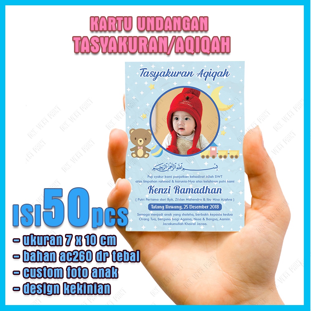 kartu undangan aqiqah dan tasyakuran