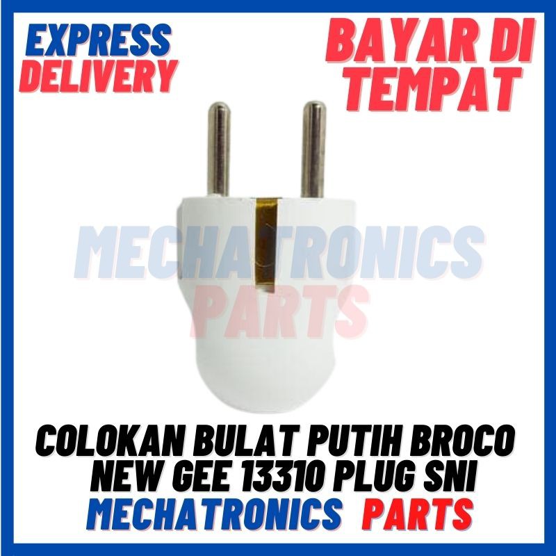 [FTG-9006] COLOKAN BULAT PUTIH BROCO STEKER ARDE PUTIH NEW GEE 13310 PLUG SNI