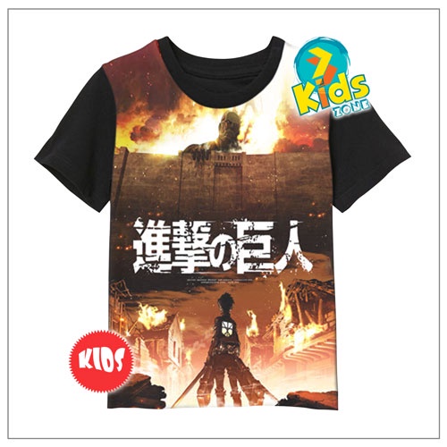 Kaos Baju Anak Anime Attack On Titan 21 SBL - Pakaian Anak Anime AOT