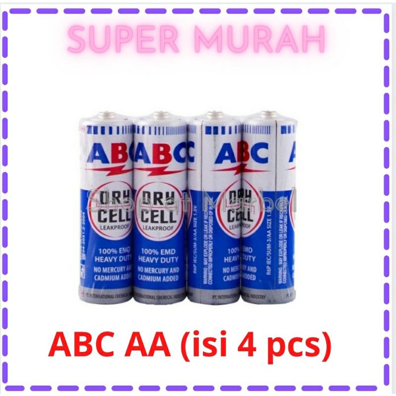 BATU BATERAI BATERE BATTERY ABC AA (isi 4 pcs)