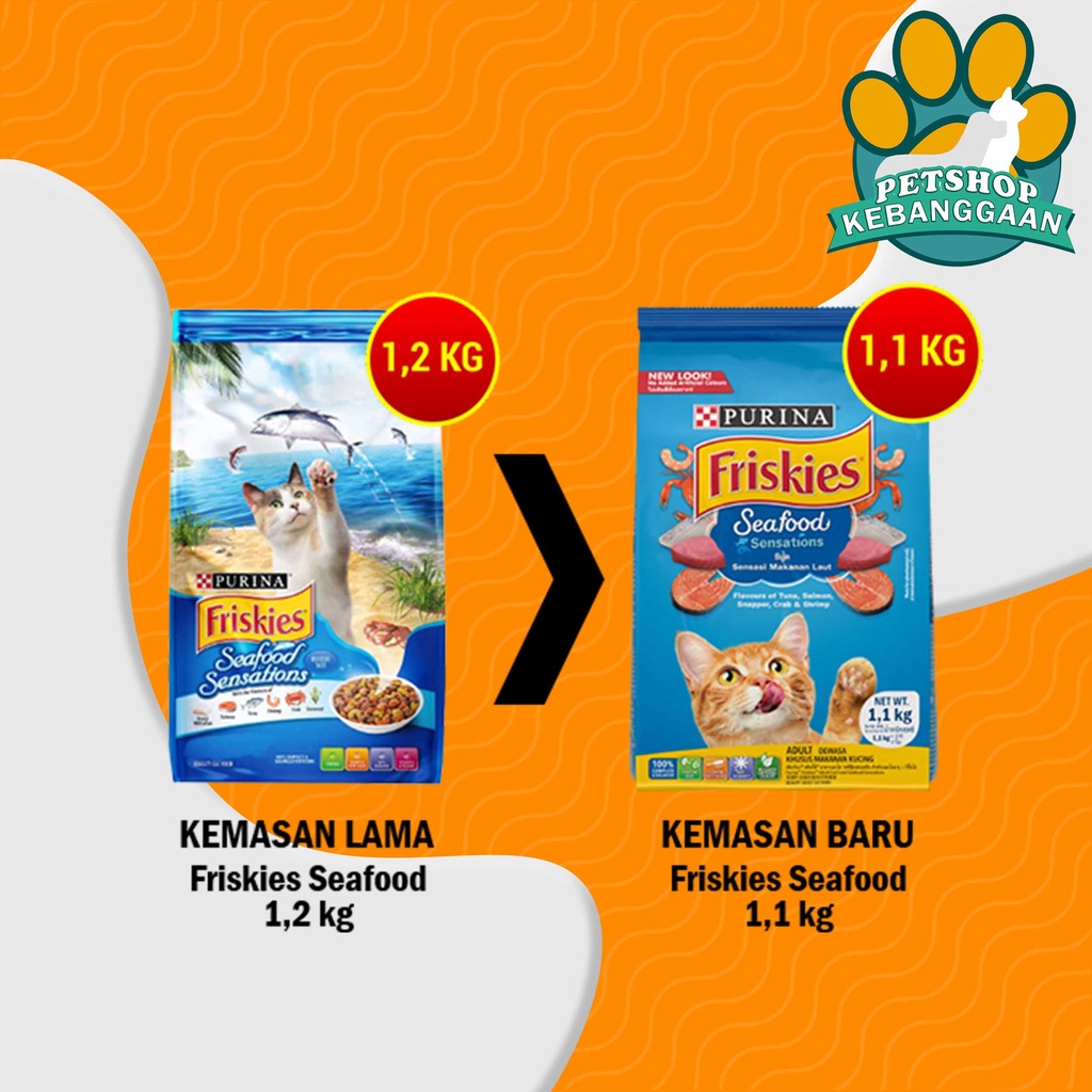 Friskies Seafood Sensation 1.1kg Makanan Kucing