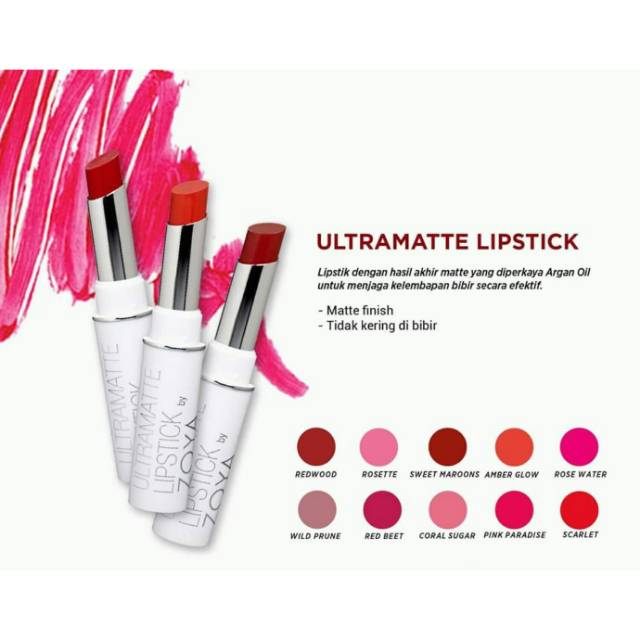 Ultramatte Lipstick By Zoya Shopee Indonesia Harga lipstik zoya ultramatte