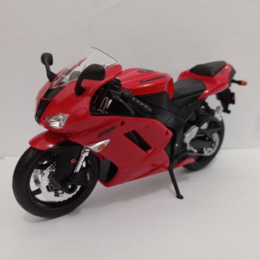 Diecast motor Kawasaki Ninja ZX 6R Maisto 1:12 miniatur motor sport murah