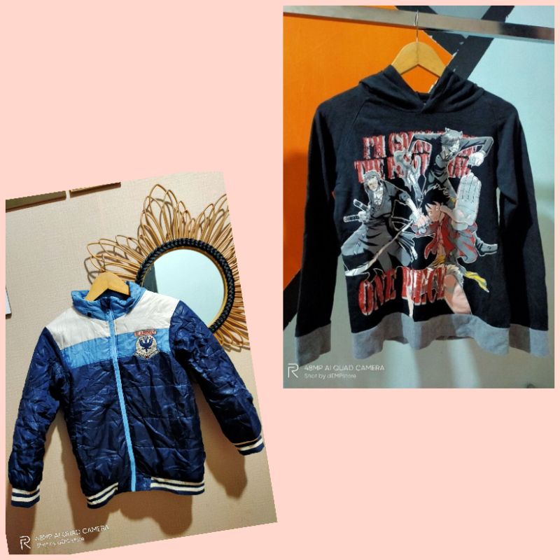 JAKET HOODIE ANAK SIZE 150 ONE PIECE BOMBER COWO hangten serpa