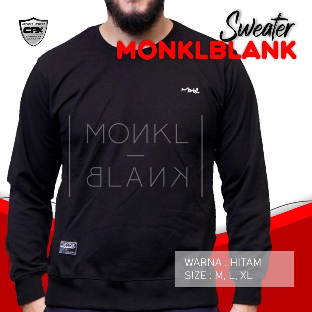 MONKL BLANK Sweater Polos Pria ORIGINAL