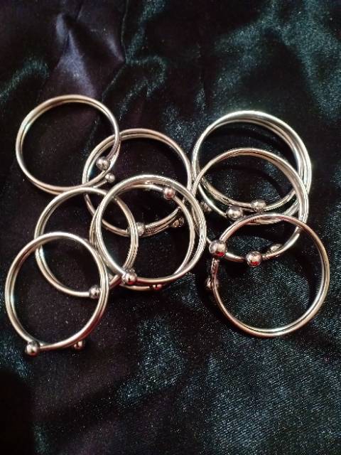 Gelang yin yang pentol model melingkar bahan monel anti setep