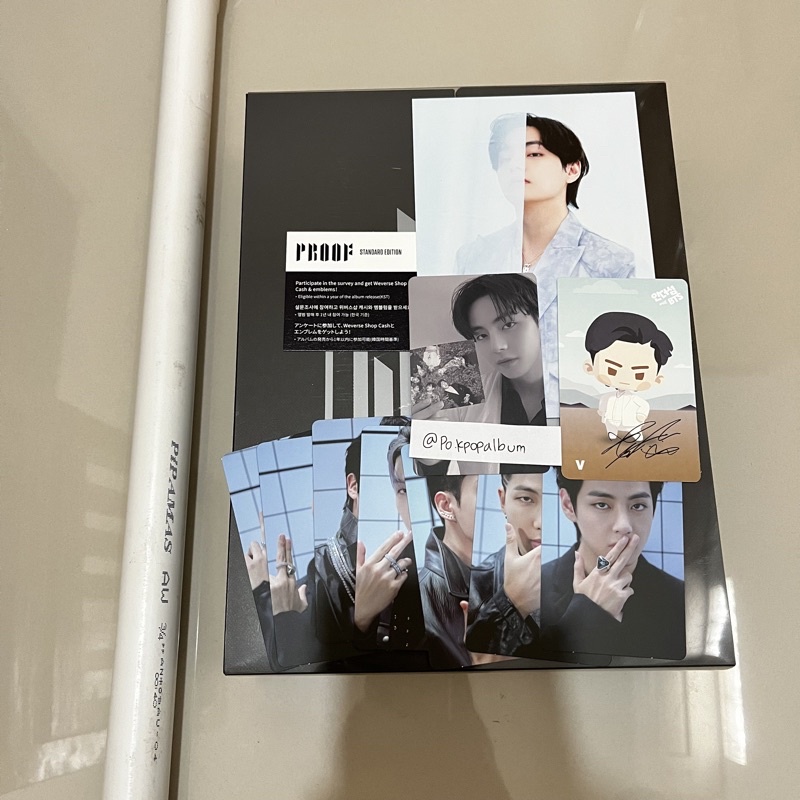 ALBUM PROOF BTS STANDARD EDITION FULLSET UNSEALD PHOTOCARD&POSTCARD TAEHYUNG + in the seom V + POSTE